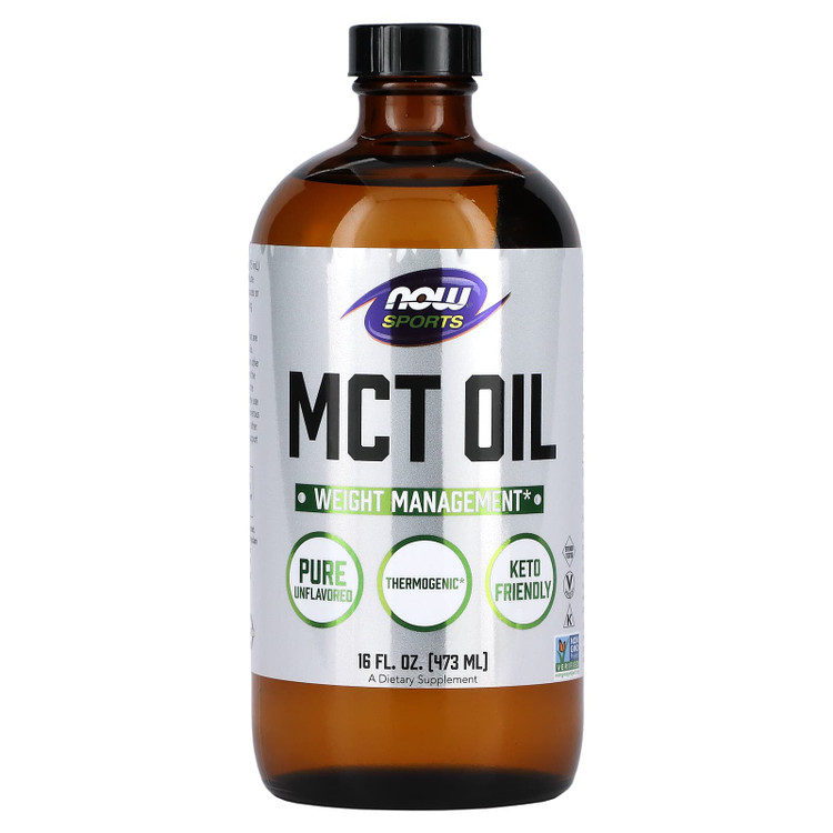 روغن MCT خالص ناو اسپرت /پشتیبان چربیسوزی، انرژی و رژیم کتو | بدون طعم و افزودنی | ۴۷۳ میلیلیتر