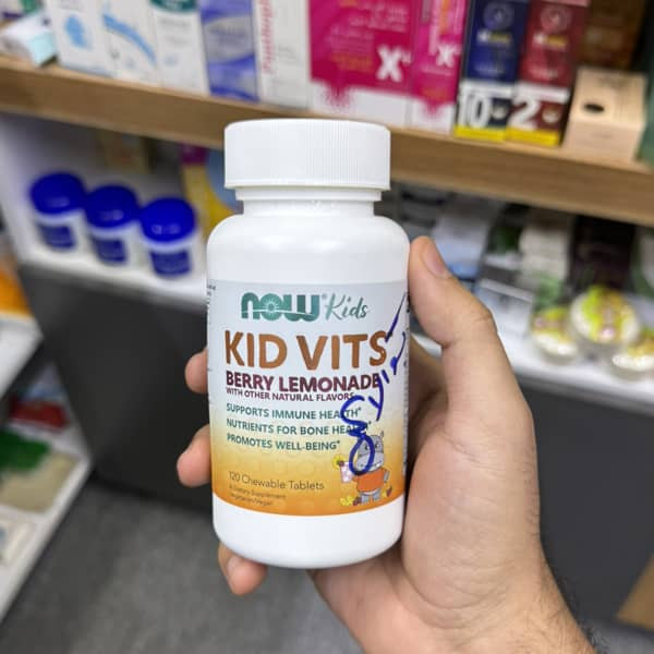 مولتی ویتامین جویدنی کودکان ناو فودز مدل Kid Vits – طعم بری لیموناد (۱۲۰ عدد)
