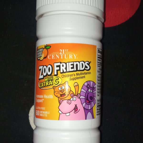 مولتیویتامین کودکان ۲۱ سنتری مدل Zoo Friends با ویتامین C اضافه (۶۰ عدد جویدنی)