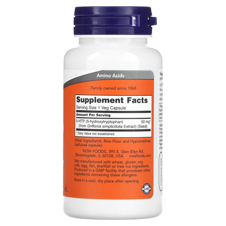مکمل( 5-HTP ) 50میلیگرم ناو فودز – تقویت خلق، خواب و آرامش ذهنی (۹۰ عدد)
