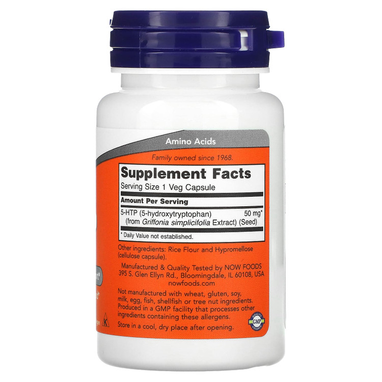 مکمل( 5-HTP ) 50میلیگرم ناو فودز – شادی، آرامش و خواب عمیق طبیعی (۳۰ عدد)