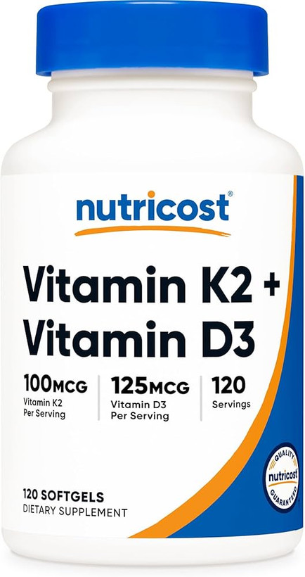 ویتامین K2 + ویتامین D3 ناتریکاست ویتامین تقویتی استخوان و ایمنی_120عددی