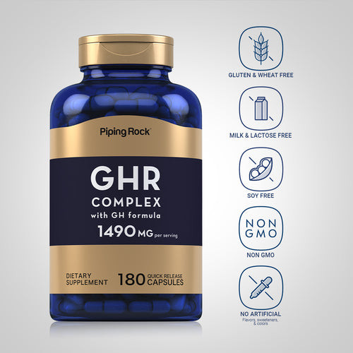 مکمل افزایش هورمون رشد GHR کمپلکس پایپینگ راک | ۱۸۰ عدد کپسول | فرمول تقویت GH