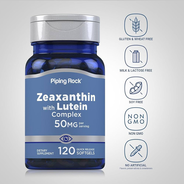 زئازانتین + لوتئین پایپینگ راک_120عدد سافت ژل