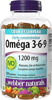 اُمگا 3-6-9 وبر نچرالز | 1200mg |ا 180 سافتژل | حمایت قلب و مغز