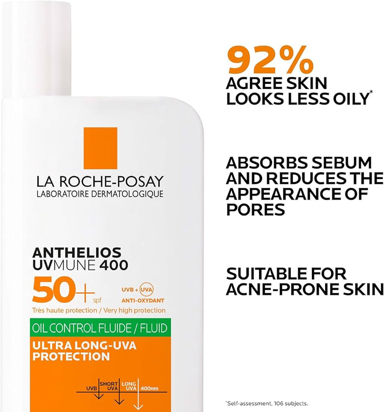 ضدآفتاب 50میل لاروش پوزای آنتلیوس یووی میون 400کنترل چربی SPF50