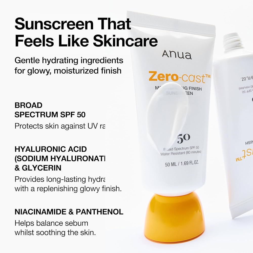 کرم ضد آفتاب 50میل آنوا زرو کست با SPF50
