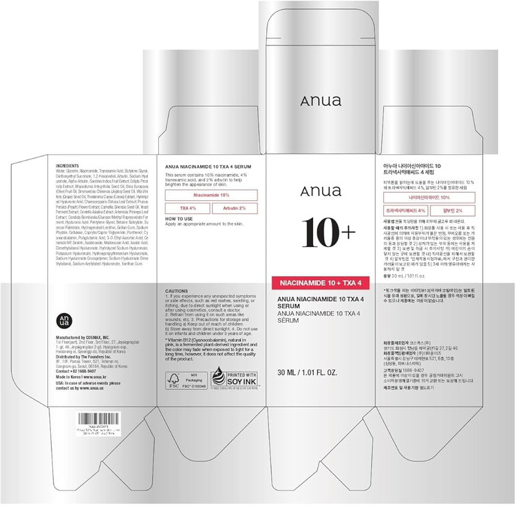 سرم روشنکننده و ضدلک آنوا با نیاکینامید 10% + ترانکسامیک اسید 4%