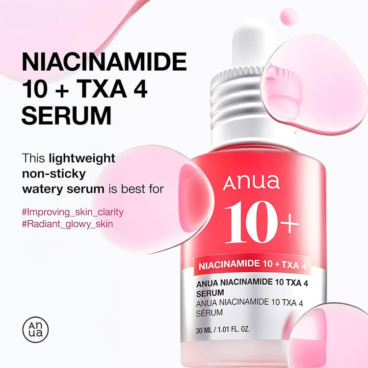 سرم روشنکننده و ضدلک آنوا با نیاکینامید 10% + ترانکسامیک اسید 4%