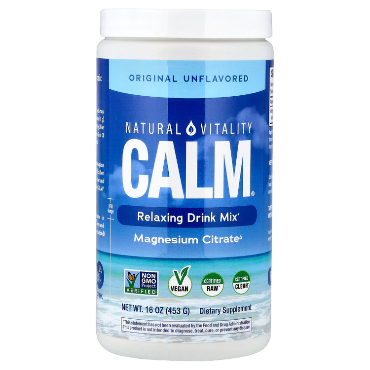 پودر منیزیم آرامبخش CALM اورجینال بدون طعم ۴۵۳ گرمی نچرال ویتالیتی