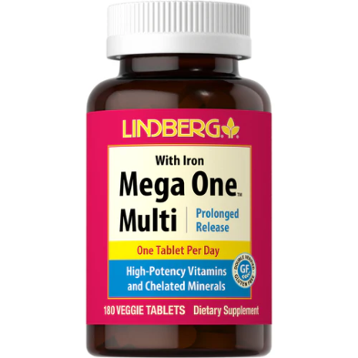 مولتیویتامین کامل Mega One با آهن – ۱۸۰ عددی (رشد طولانی)