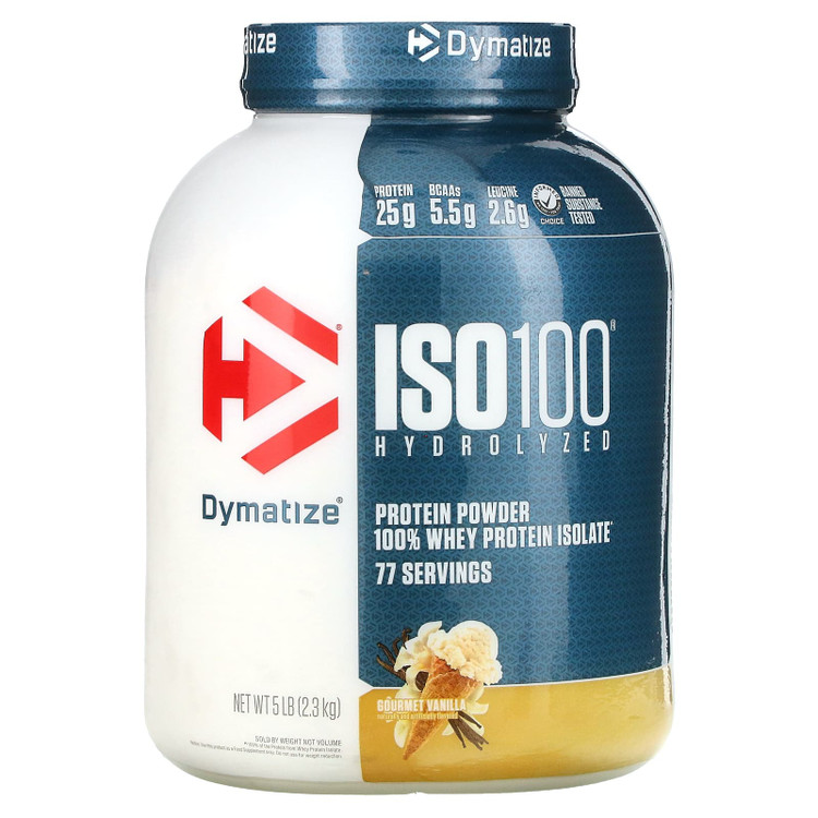 وی ایزوله هیدرولیزه دایماتیز ISO100 – طعم وانیل – 2.3 کیلوگرم