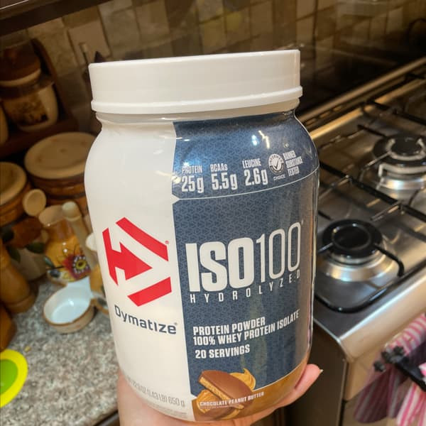 وی ایزوله هیدرولیزه دایماتیز ISO100 – طعم شکلات کره بادامزمینی – 2.3 کیلوگرم