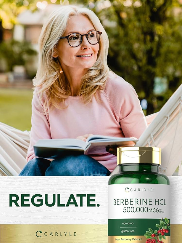 کپسول بربرین 500 میلی گرم کارلایل Berberine HCL 500mg اصل 60 عددی