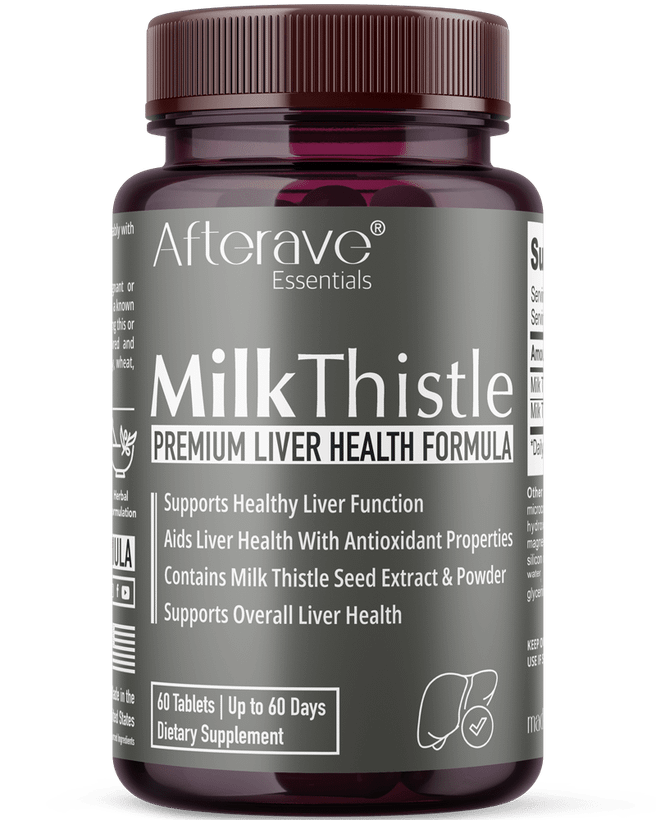 قرص خار مریم Afterave Milk Thistle 60 عددی تقویت کبد و سمزدایی