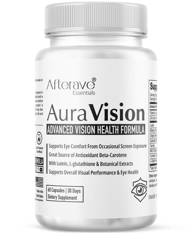 کپسول تقویت بینایی Aura Vision افترایو 60 عددی سلامت چشم و ضد خستگی