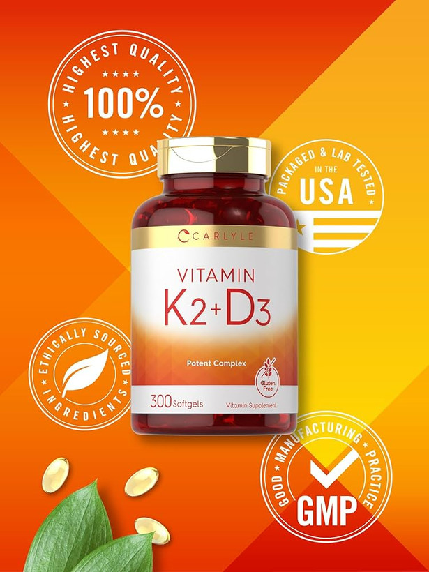 ویتامین K2 + D3 کارلایل ۳۰۰ سافت ژل