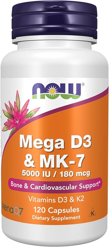 مگا ویتامین D3 و K2 (MK-7) ناو فودز ۱۲۰ کپسول